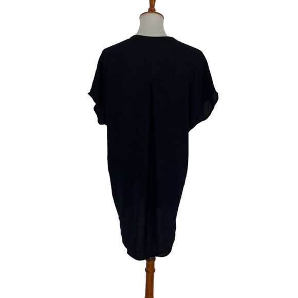 ASTR Dress Medium Sleeveless Navy V Neck Formal Cocktail Evening Party - Picture 4 of 6